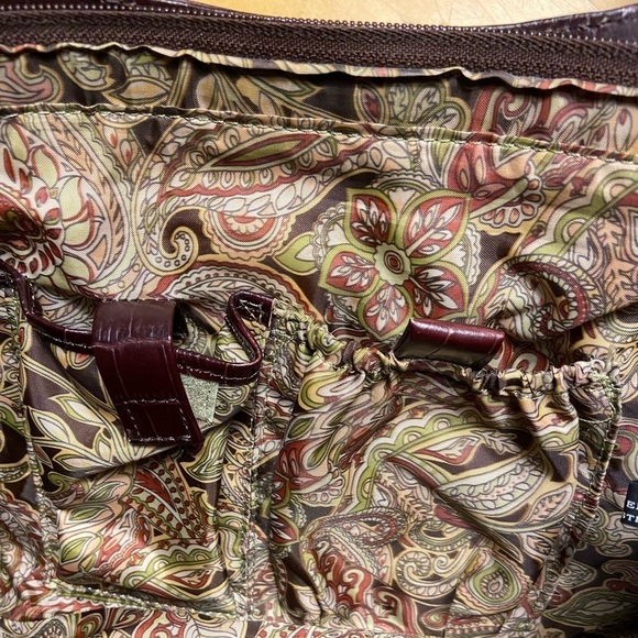 Crocodile Embossed leather: MAXX NY Shoulder Bag-Dark Brown - Picture 8 of 10